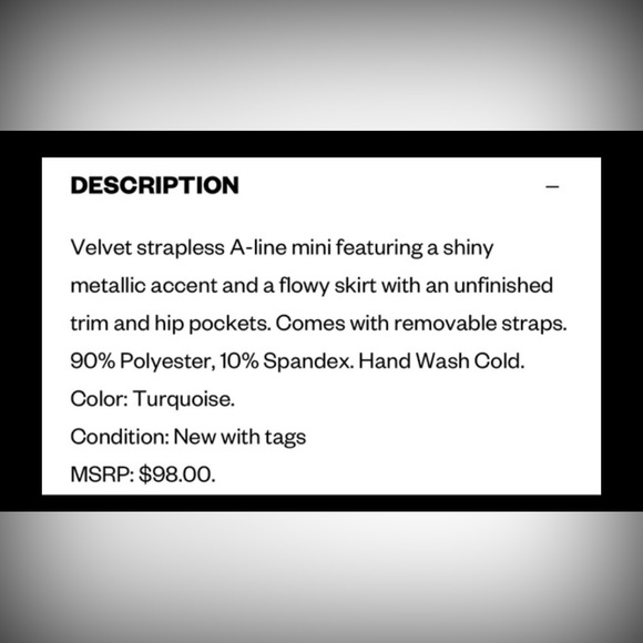 Free People Shattered Velvet Shine Strapless Dress large - Picture 4 of 4